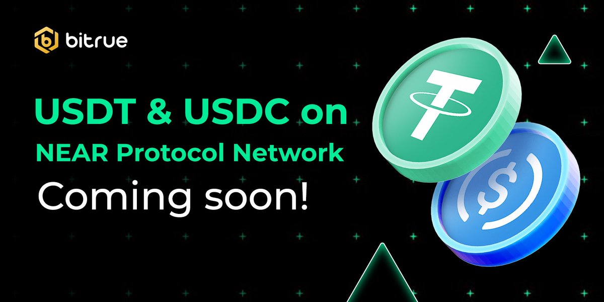🔥 Exciting News: #Bitrue will support $USDT/ $USDC on NEAR Protocol Network! @NEARProtocol 🔷 Deposits and withdrawals: 8:00 UTC, May 10 👉 More details support.bitrue.com/hc/en-001/arti…