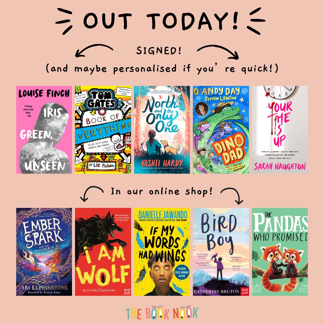 Happy Publication Day to all these brilliant books! All available here 👇 (we ship anywhere! 🚢) 👉booknookuk.com