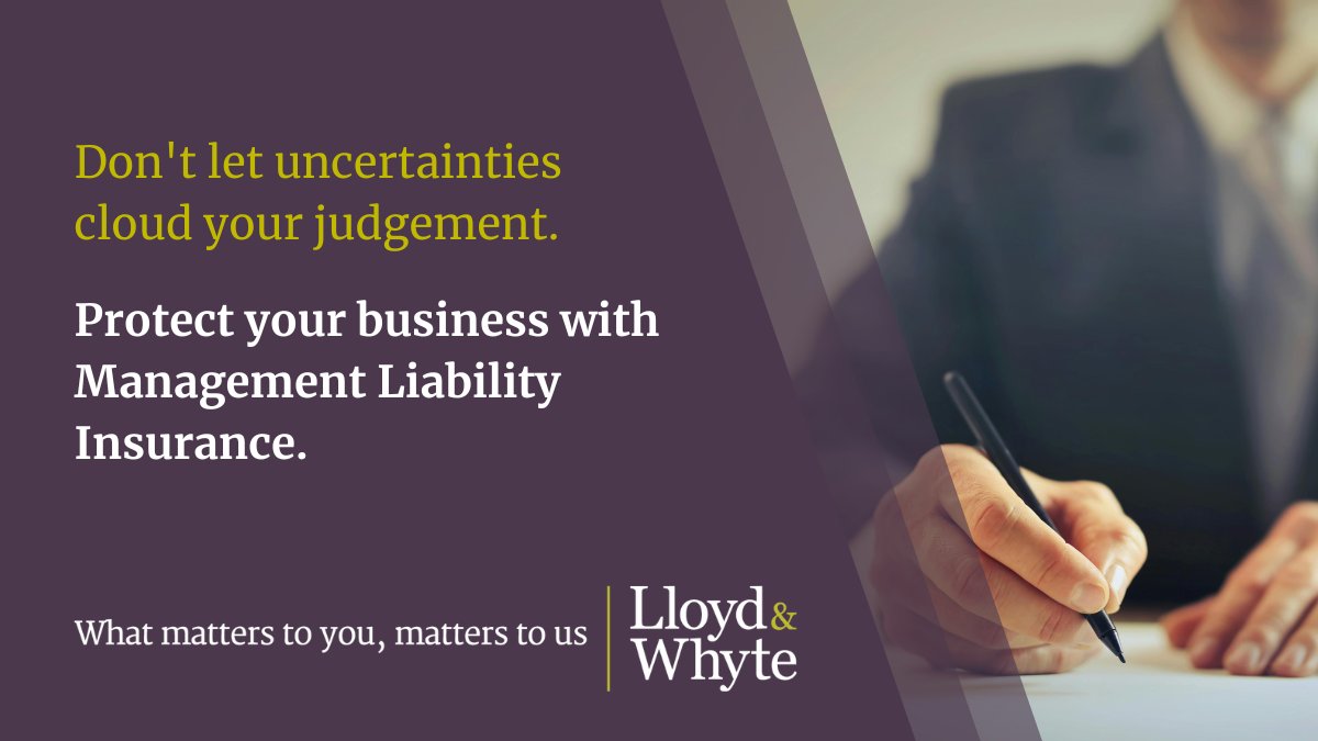 Let our partners at @LloydandWhyte help you navigate the complexities of protecting your practice. Empower your business decisions with the security of Management Liability Insurance. Reach out to their team today. Learn more: bit.ly/3wDJfUm