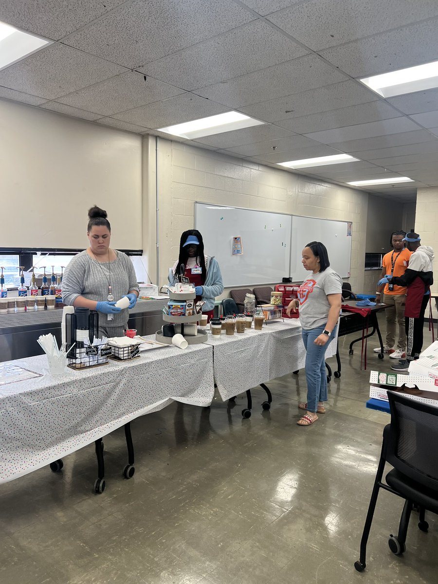 The 5 Points Coffee Cart provided coffee for teacher appreciation week! Love these kids.