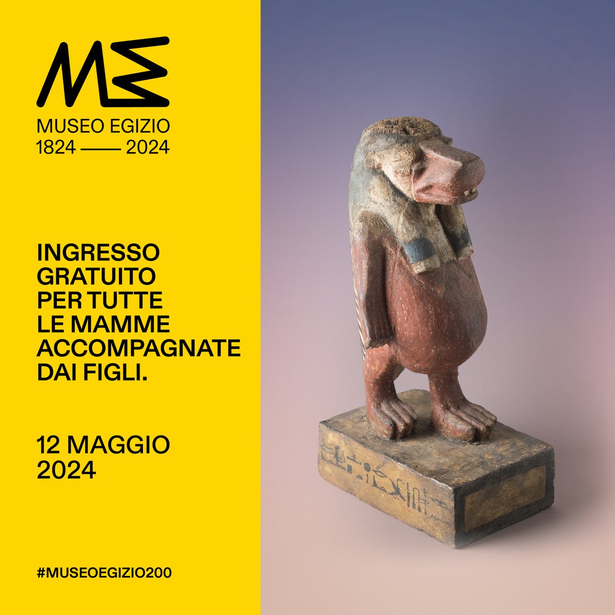 In occasione della #festadellamamma, domenica 12 maggio 2024 ingresso  gratuito al Museo Egizio per tutte le mamme accompagnate dai propri figli 💛
Acquista il biglietto online su ow.ly/vSuM50RA9vk