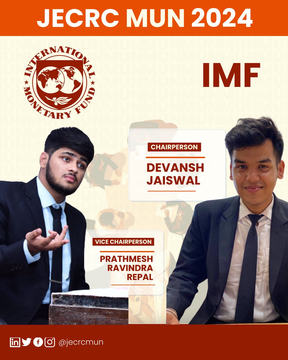 JECRC_MUN's tweet photo. We're thrilled to introduce the dynamic Executive Board lineup for the 13th edition of JECRC MUN. This year's Executive Board is a force to be reckoned with. Seasoned MUN veterans and passionate changemakers, they're ready to guide you through electrifying debates and resolutions https://t.co/ljQTGT6PT4