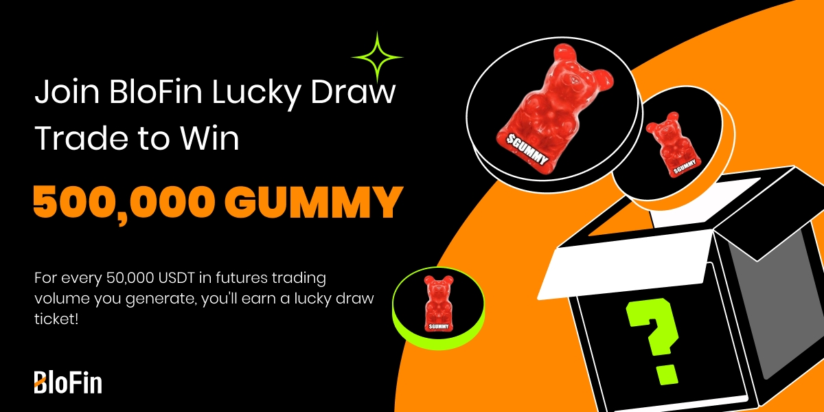 🚀#BloFin Introducing the GUMMY Lucky Wheel! 🎉 @gummyonsolana

🐳Trade futures to win $GUMMY tokens. 🍬
⏰Limited time: From 12:00 on May 9th to 12:00 on May 17th (UTC)

⚡️Don't miss out! Join now: blofin.com/rewards?activi…

#GUMMY #Crypto #futurestrading #Rewards