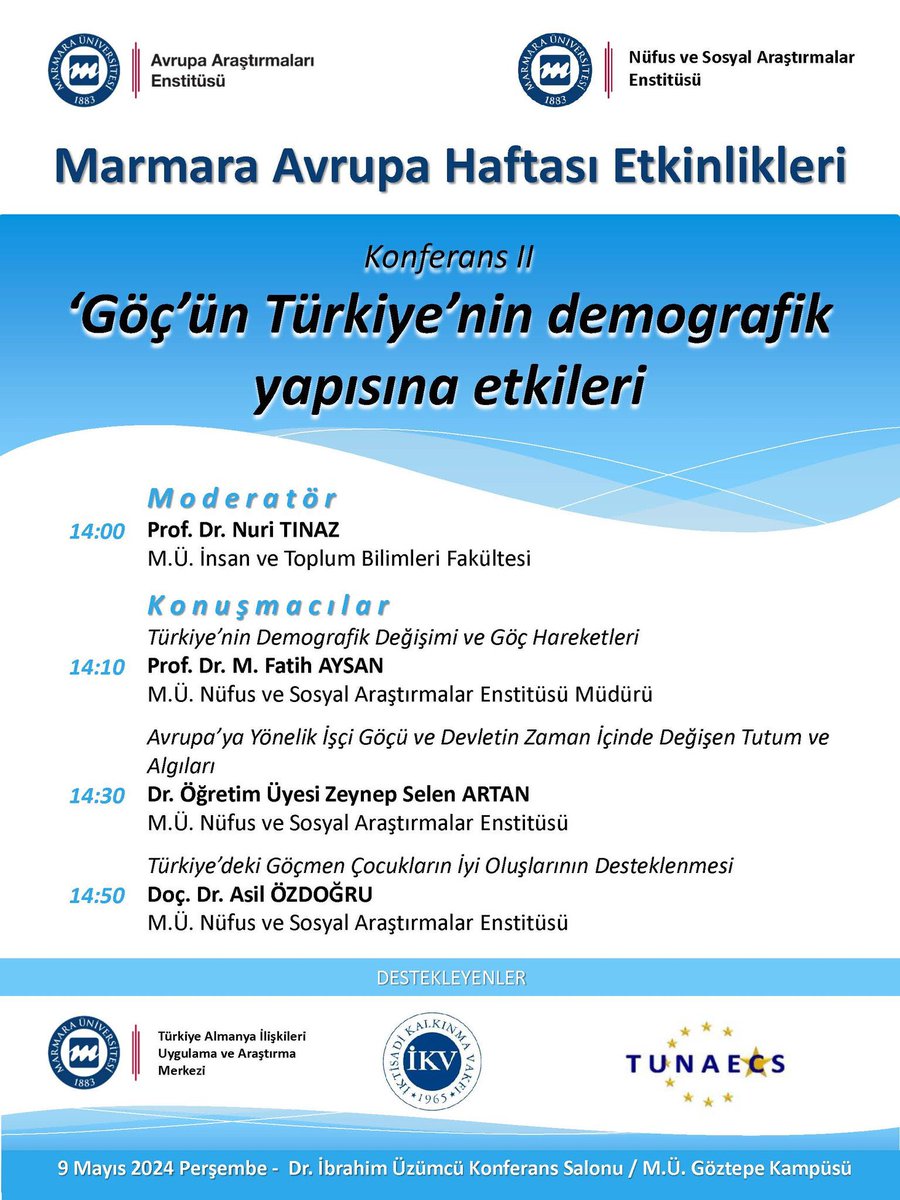 Evet yanlış okumadınız Marmara Üniversitesi’nde göç programı düzenleniyor…