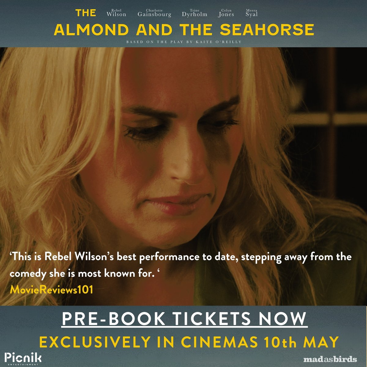 ‘This is Rebel Wilson’s best performance to date, stepping away from the comedy she is most known for. ‘ - MovieReviews101

Pre-book tickets now! 
thealmondandtheseahorse.com