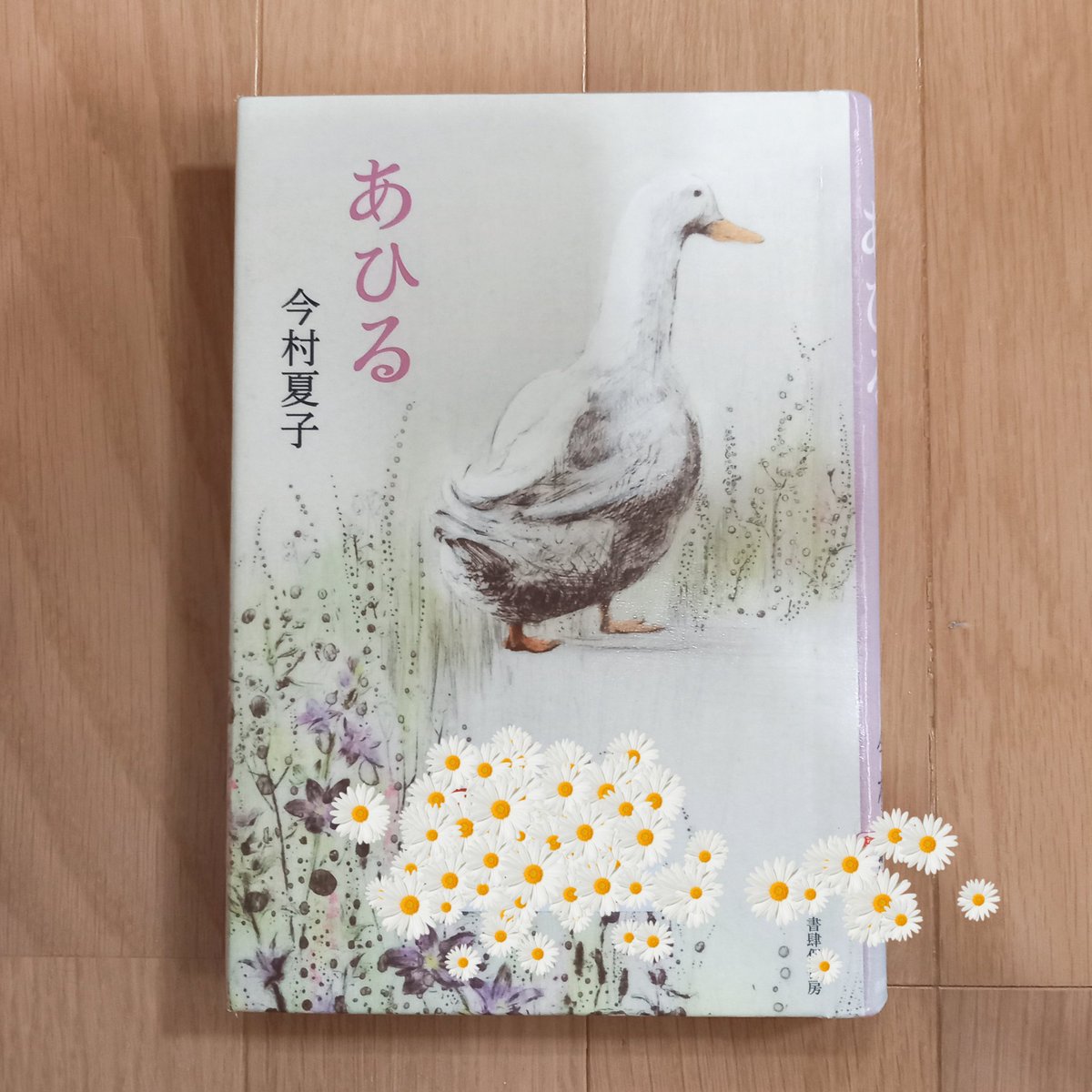 あひる/今村夏子
#読了

平易な文体で文字も大きめで本の厚みも差程なくすぐに読み終わった今は、今村ワールド特有のゾワゾワに襲われてます(笑)

子供たちに人気のあひるの〈のりたま〉が衰弱して死んでしまっても、また他のを飼えばいいの。リセットして皆で気づかないフリをすればいいのよ😌～(怖)