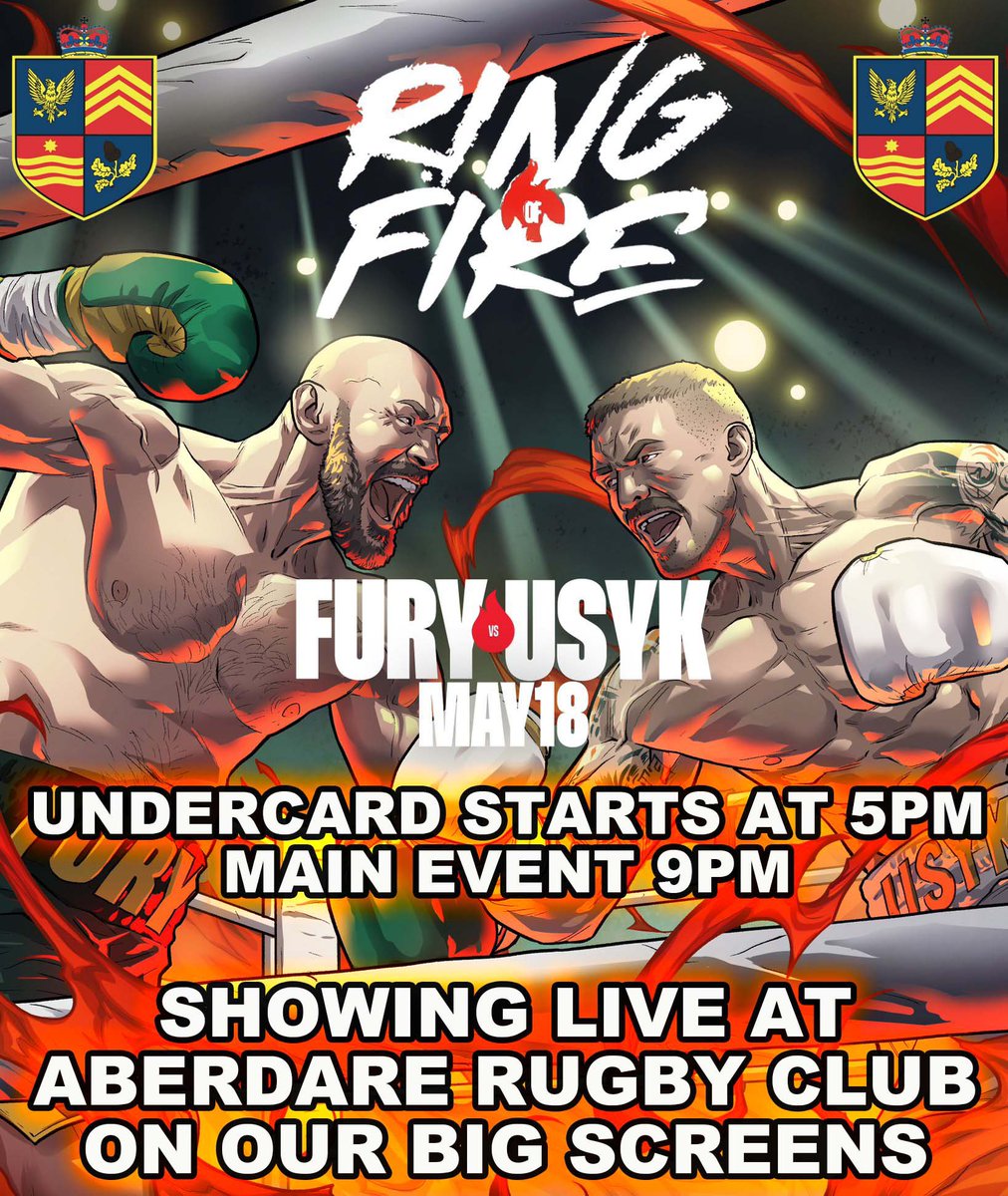 Don't miss the heavyweight showdown of the year!🥊 The Gypsy King vs The Cat live on our big screens!🥊 Saturday, May 18th. Enjoy a great selection of drinks while watching the action🍻 #FuryUsyk