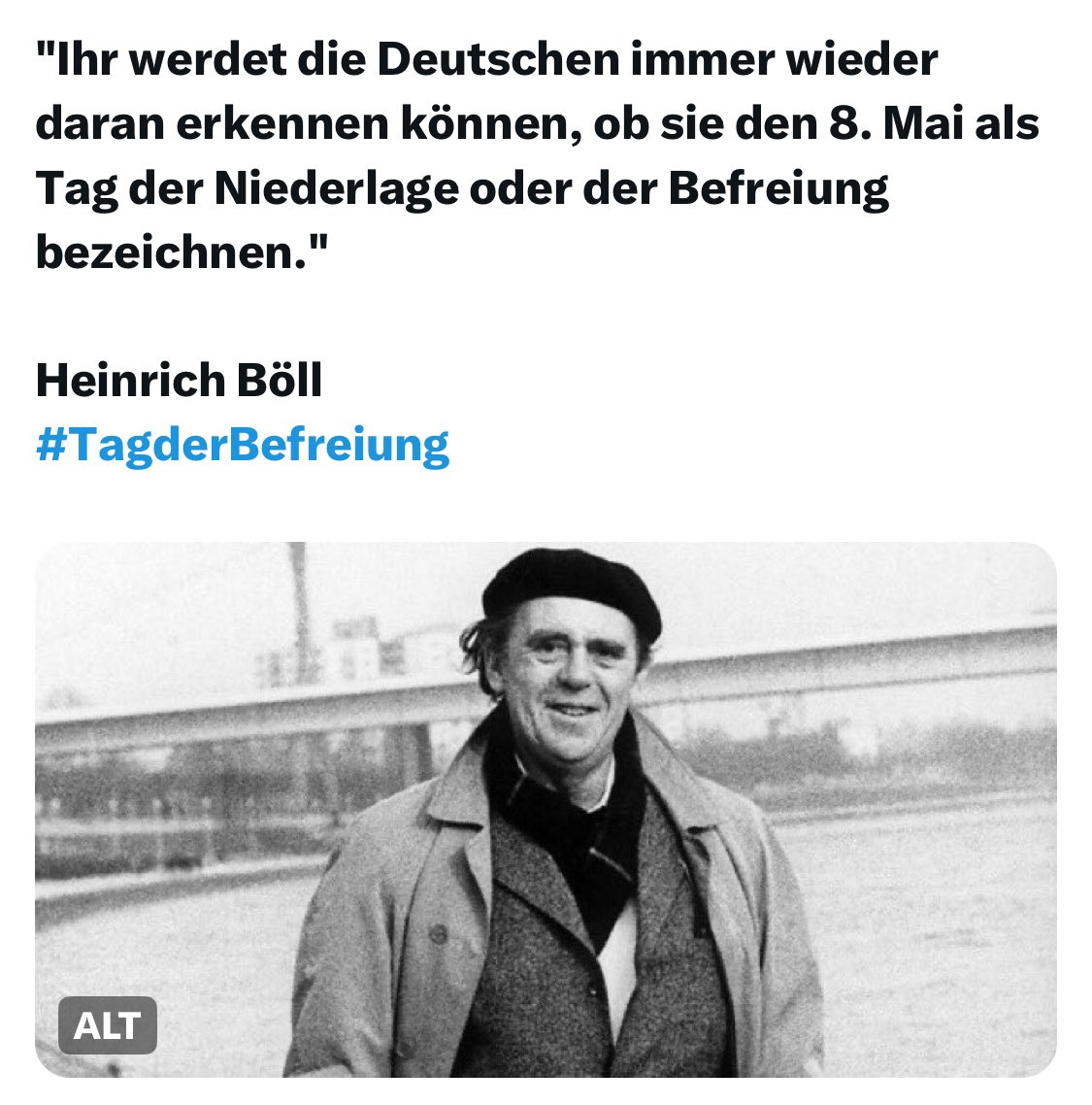 @Mina7777Mina Seit ich geboren wurde ( 1970&  vorher)wurden jährlich zum Gedenken in  Torgau an der Elbe an die Befreiung Nazideutschlands mit den Flaggen der Befreier gedacht. Nun hängt da nix mehr am Punkt des Zusammentreffens der Amis mit den Russen. So langsam wird mir klar warum 🥹🤨🧐🤫