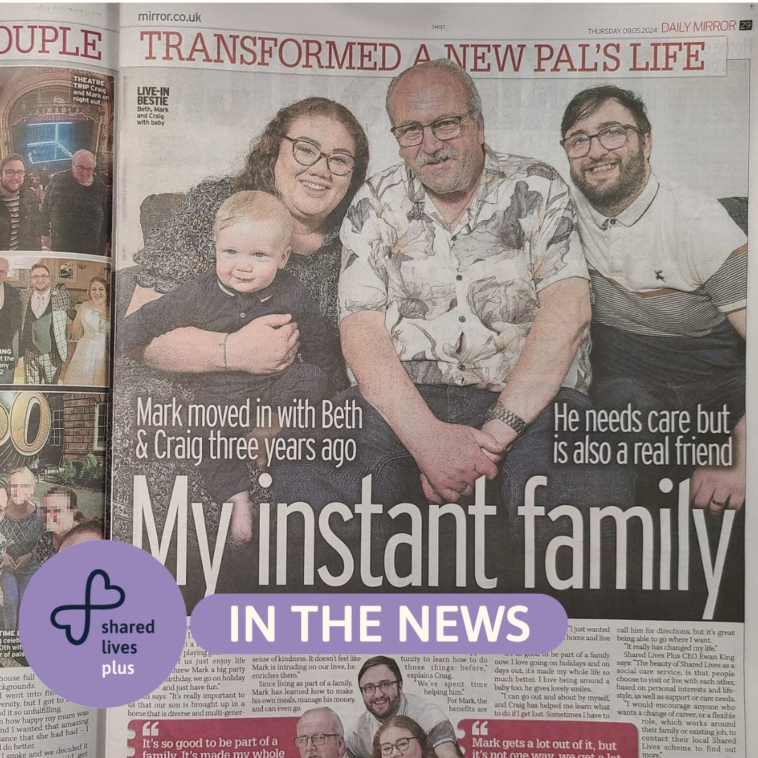 We love seeing positive stories about #SharedLives households in the national press like this! Stories like this are definately #BetterShared @psspeople @dailymirror bit.ly/3JRZkJq