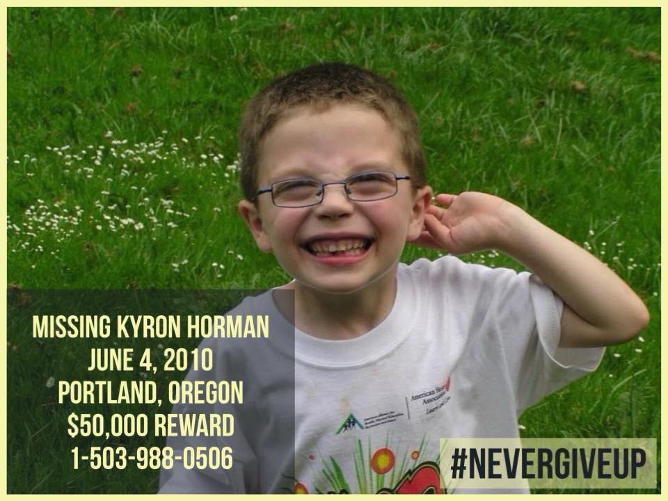 Missing Kyron Horman Portland, Oregon. June 4, 2010. 1-800-THE-LOST $50,000 REWARD for information leading to the resolution to Kyron’s disappearance. @DAMikeSchmidt @MultCoDA @MultCoSO @VoteVasquez24 #AskTerri #ClearlakeCa #AskDede #KlamathFallsOr #FindKyron