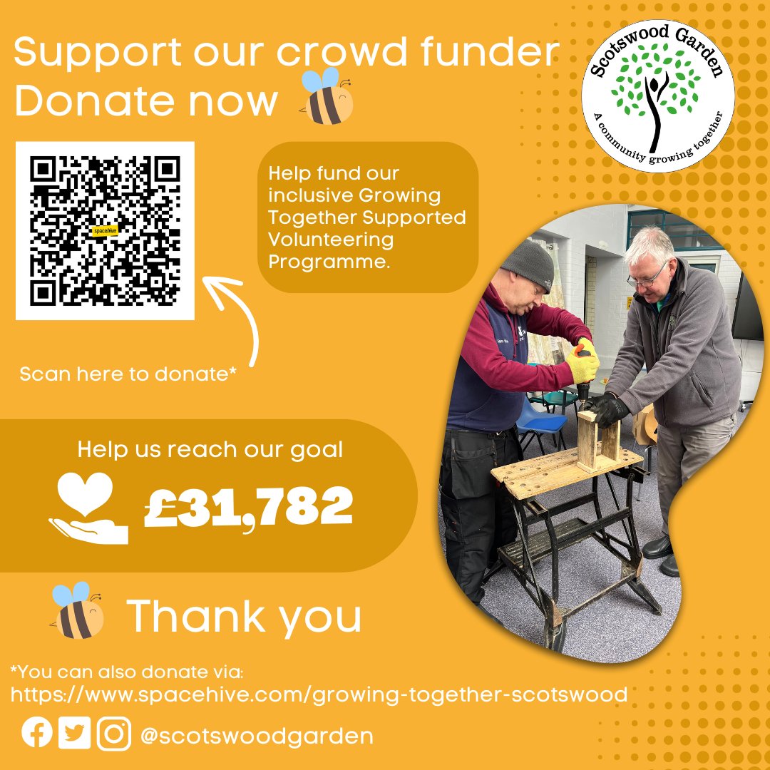 We are delighted to announce that our Growing Together Crowd Funder has received a HUGE boost, thanks to a donation of £19,069 from the North East Combined Authority. Thank you @NorthEast_CA

#FundedByUKGovernment #CrowdfundNorthOfTyne #donate #charity #communitygarden