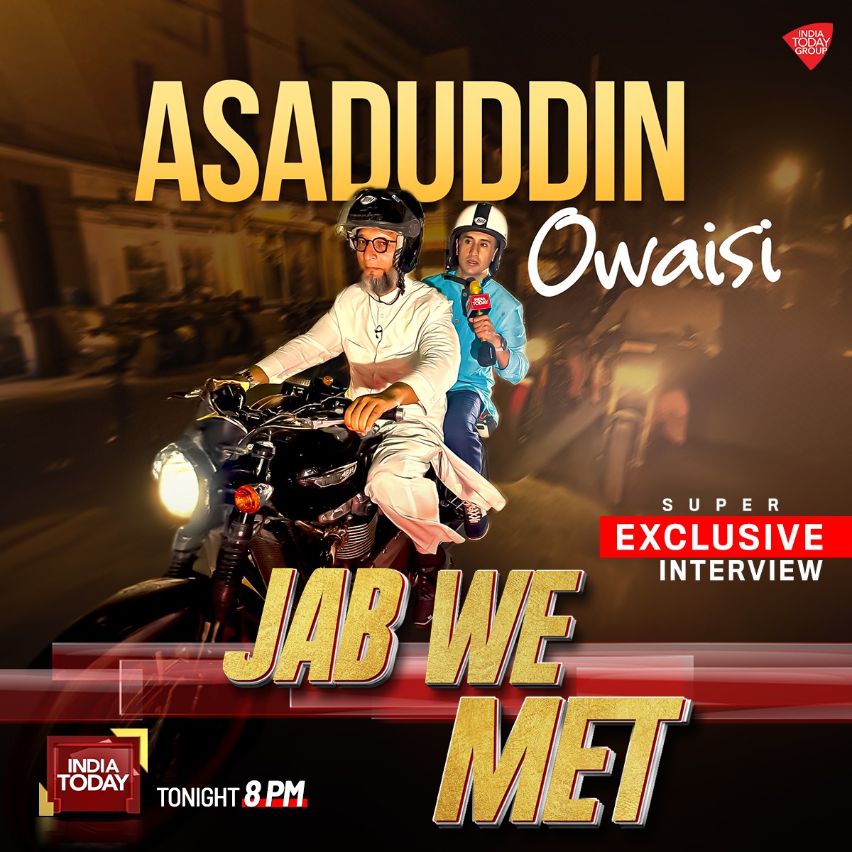 Catch the candid interview of AIMIM chief Asaduddin Owaisi with @rahulkanwal on India Today tonight at 8. Don't Miss!

#Promo #AsaduddinOwaisi #LokSabhaElections2024 #exclusive #Hyderabad #JabWeMet @asadowaisi