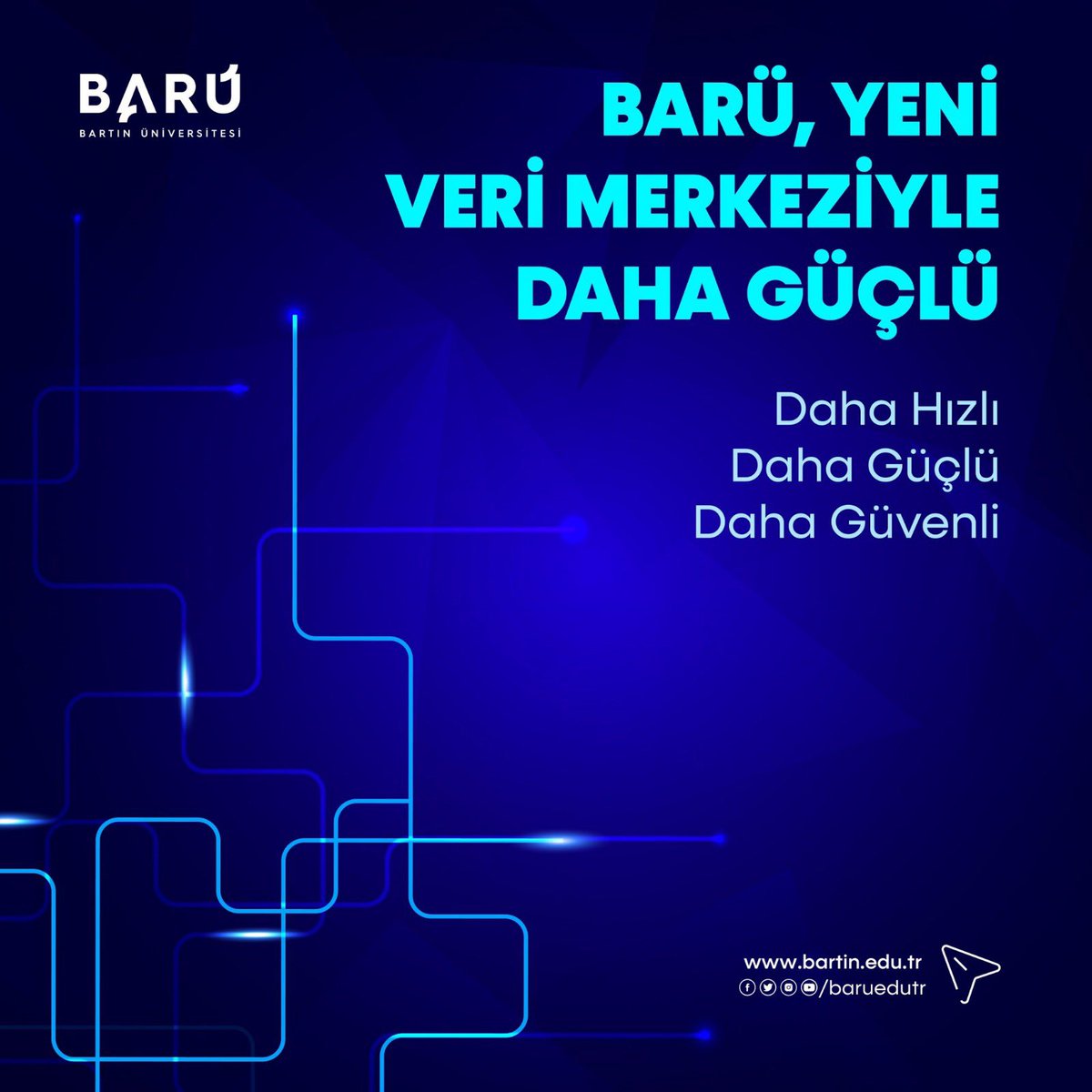 Bartın Üniversitesi (BARÜ) bilişim teknolojilerindeki güncel gelişmeler doğrultusunda altyapısını geliştirdiği yeni ve modern veri merkeziyle gücüne güç katmaya devam ediyor. 🔗 w3.bartin.edu.tr/haberler/baru-…