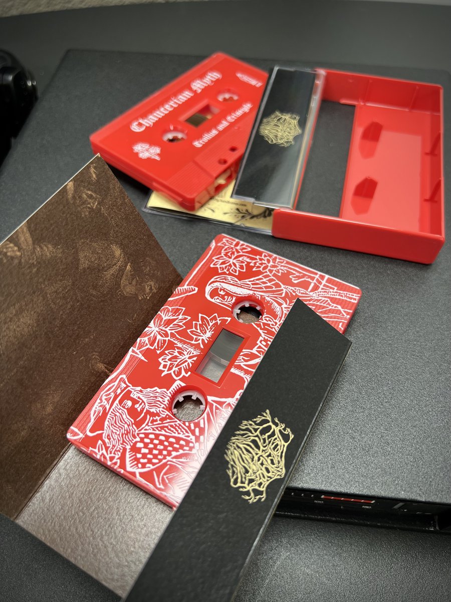 Another creation for @foggedentity Red shell with white UV print, with inlay printed on embossed card, incased in a clear front and solid red back case #welovecassette #cassettetapes #music #bands #duplication #audiotapes #musicians #audiocassettes #cassetteduplicationservices