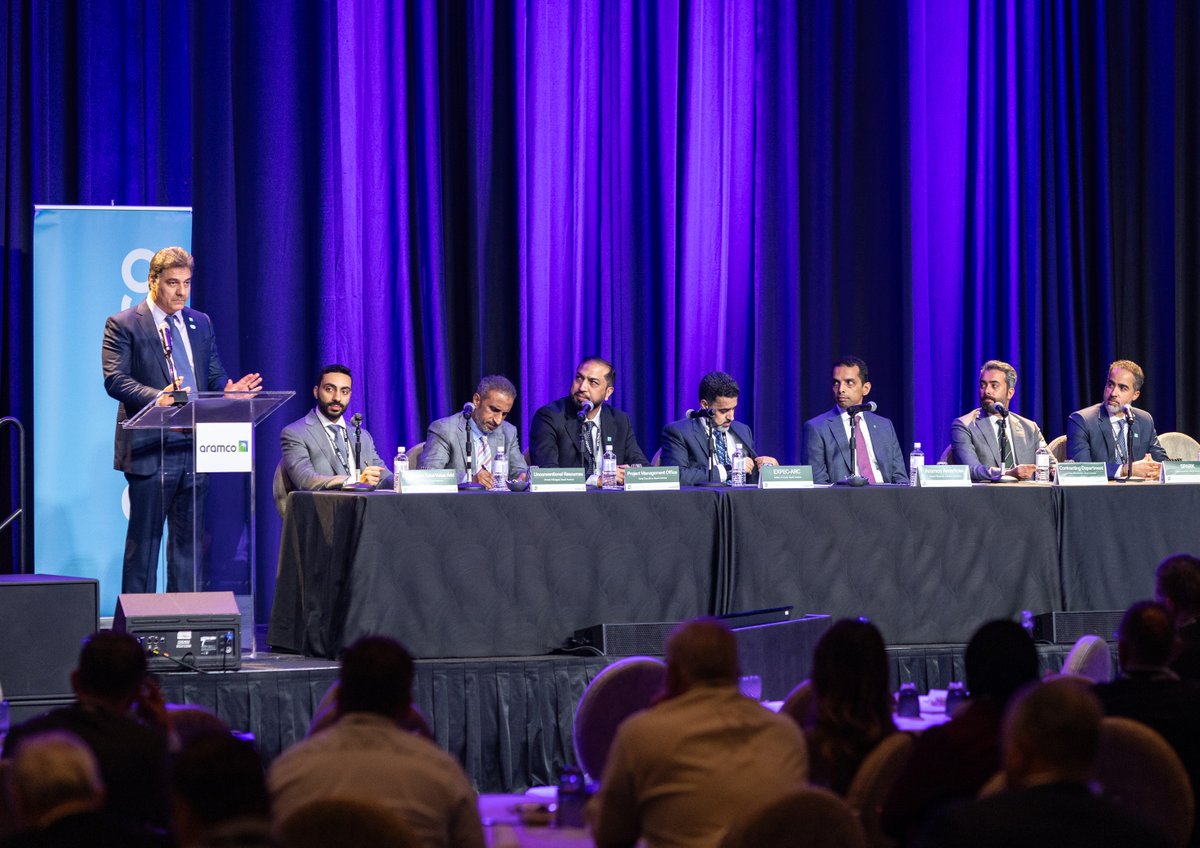 The @USChamber of Commerce joined #Aramco to host the US-Aramco Supplier Forum on the sidelines of #OTC2024. Attendees learned about opportunities to expand their businesses through our #SupplyChain network. To become a supplier, click here: bit.ly/2P2Rd3m