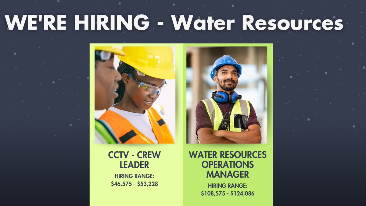 🔎Looking for a new job? Are you interested in making a difference in the @GreensboroCity? 💧For more information, click on 'Job Opportunities' in our bio link or go to greensboro-nc.gov/Jobs!