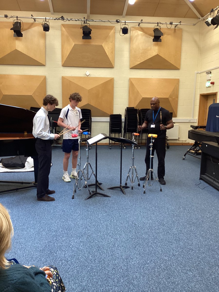 We were treated to an incredible percussion performance today, with the indomitable Mr J playing two parts at once!