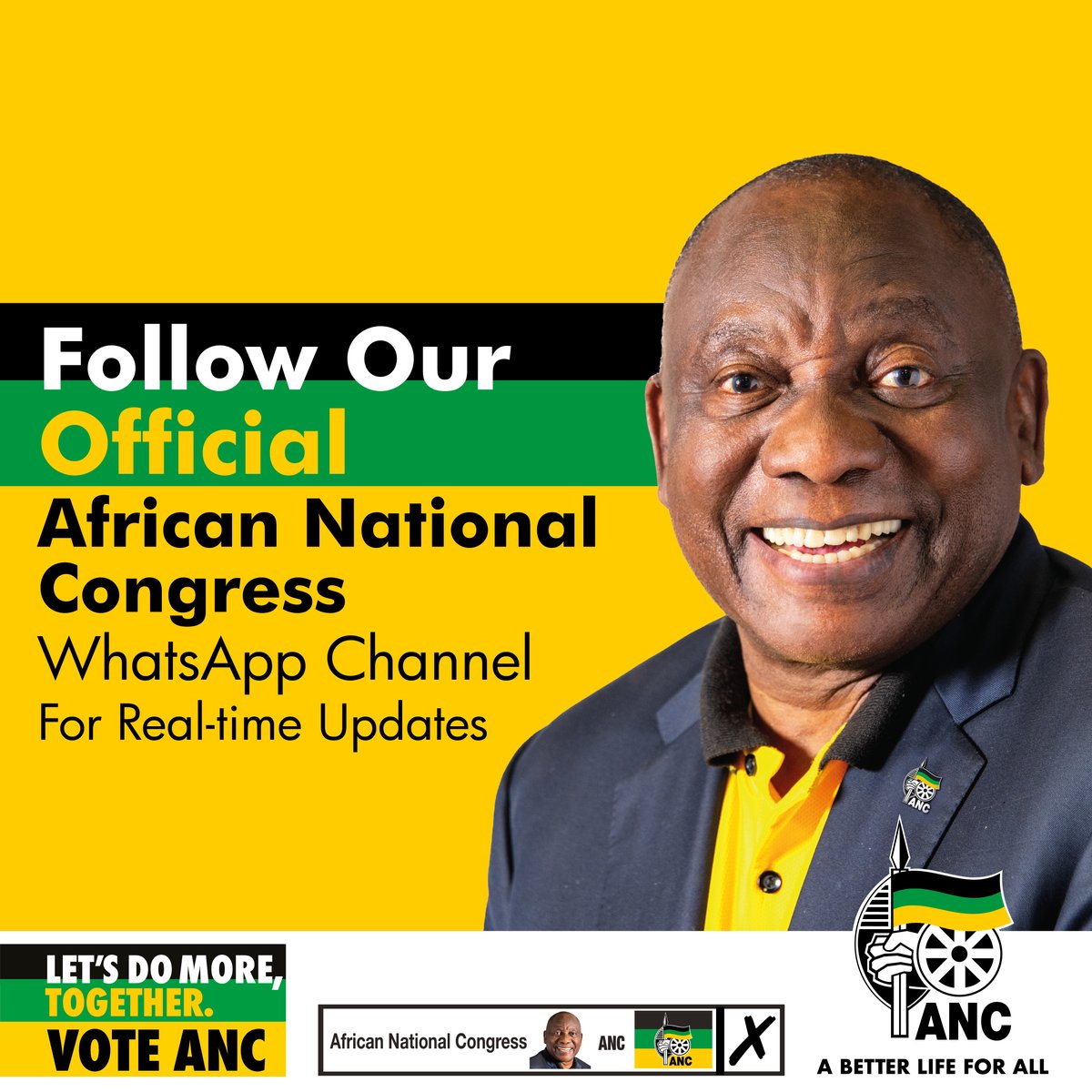 Join the ANC WhatsApp channel for instant updates straight to your fingertips. Click on this link: bit.ly/3J3rvEG #LetsDoMoreTogether #VoteANC2024