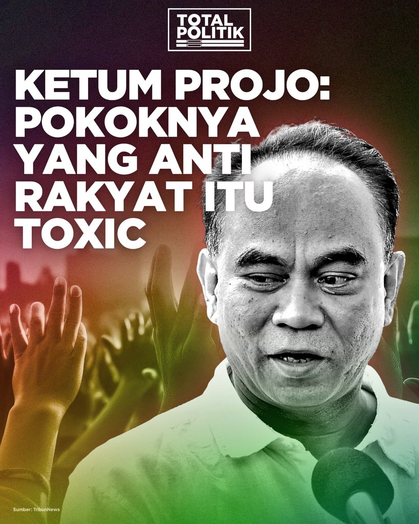 ANTI RAKYAT = TOXIC.

#projo #jokowi #IndonesiaEmas
