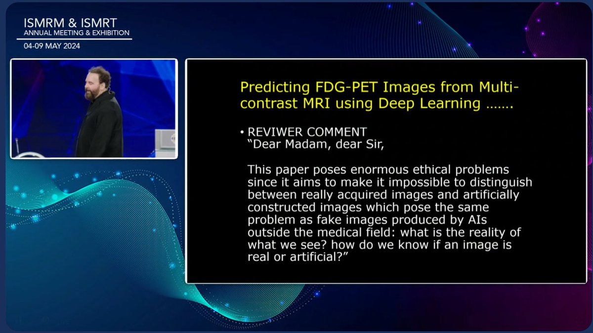 Completely agree that #AI can generate images that look great, but are they really? #MansfieldLecture #ISMRM24