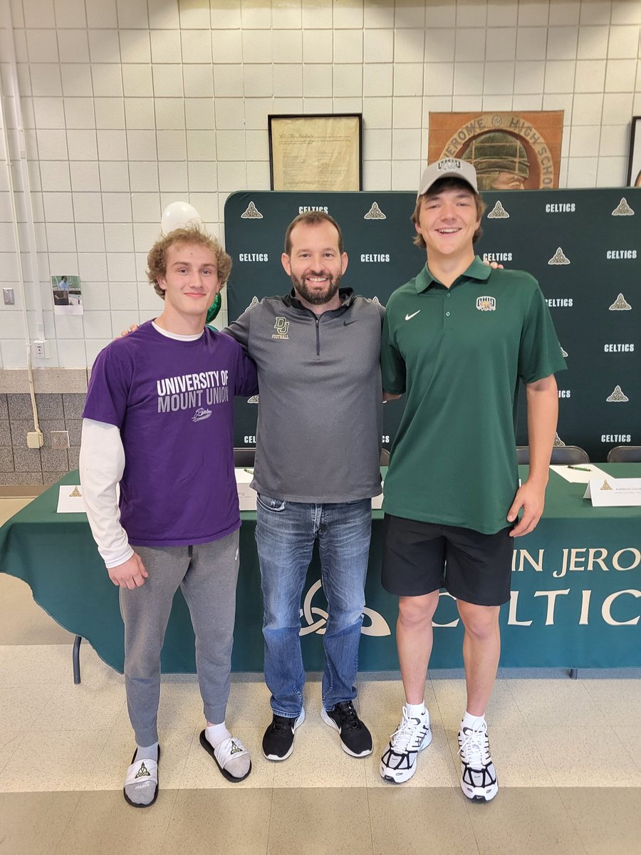 Congrats to Patrick and Aiden on their signings yesterday.   So proud of you and excited for your futures.