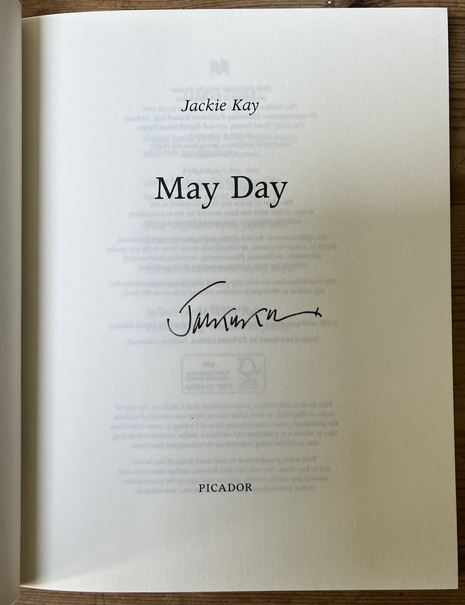 Thank you @PortyBooks. Excellent service. Looking forward to this. May Day by @JackieKayPoet.