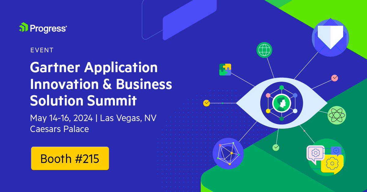 Join us at the Gartner Application Innovation & Business Solutions Summit in Las Vegas, NV. prgress.co/4blvmcp #ProgressMarkLogic #ProgressChef