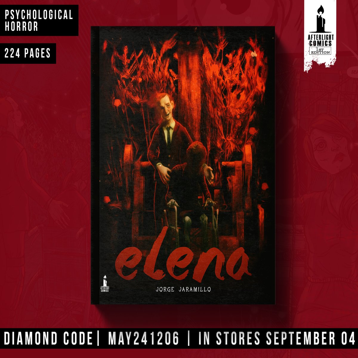 🗣️ANOTHER ONE! 🤯Also coming to comic shops THIS September, the Webtoon sensation with 6 MILLION+ views, ELENA. 🧟‍♀️A man with a distorted idea of love finds himself unable to make friends with the living. 🏬You can order via your local comic shop now! (W) (A) (CA) @lordbinah