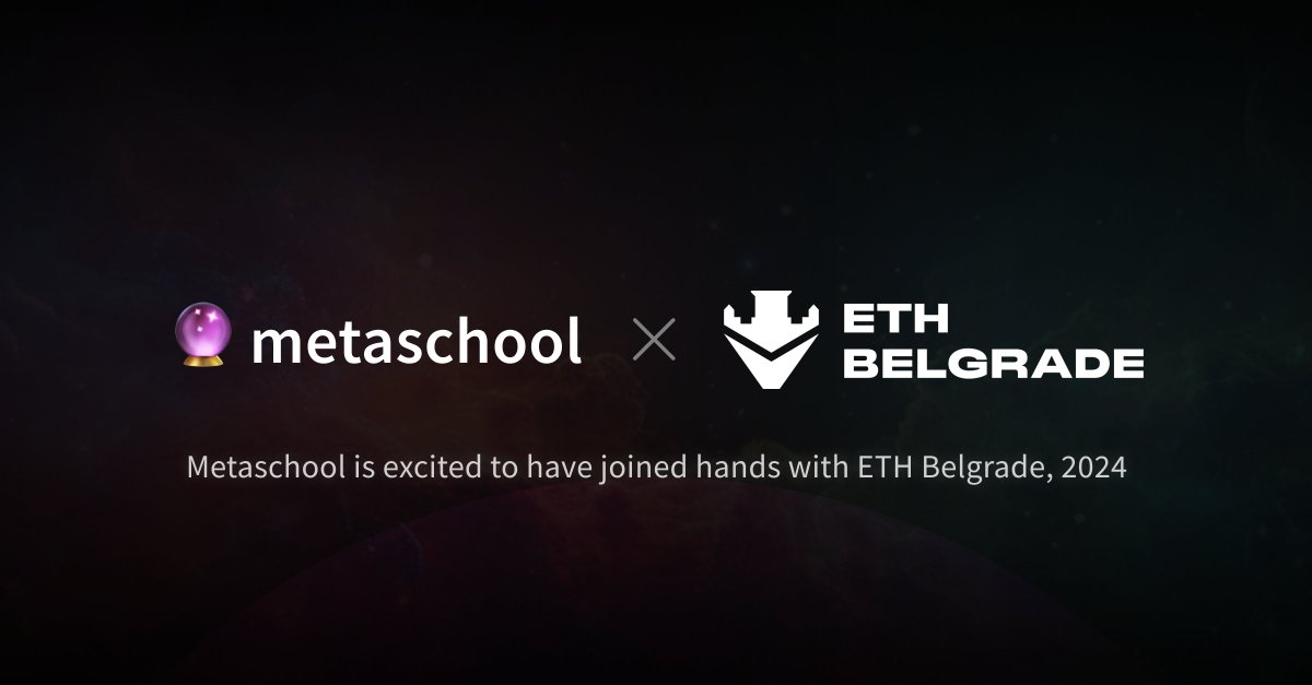 askOkara's tweet photo. Devs, the month of June is going to be legendary, filled with blockchain brilliance for our Metaschool users.. ๐ฅ๐ซถ
โฆas weโre partnering with a major tech event, @ethbelgrade, happening this June! Last year, its debut was a massive success, attracting over 700 attendees, 100+ speakers, and 17 hot shot sponsors.
This year it is poised to be even bigger and greater, kicking off from June 1 till June 9, 2024.
#ETHBelgrade is special because weโve got exciting opportunities for you, our devs. Hereโs your chance to:
โ
Dive into the hottest Ethereum topics with top industry experts
โ
Network with the brightest minds in Web3
โ
Unleash your creativity in a cutting-edge hackathon
โ
More amazing updates coming soon just for our community ๐คซ
Don't miss out on this epic Web3 experience!
Grab your @ethbelgrade tickets now: https://t.co/nYNcsbF1oD ๐