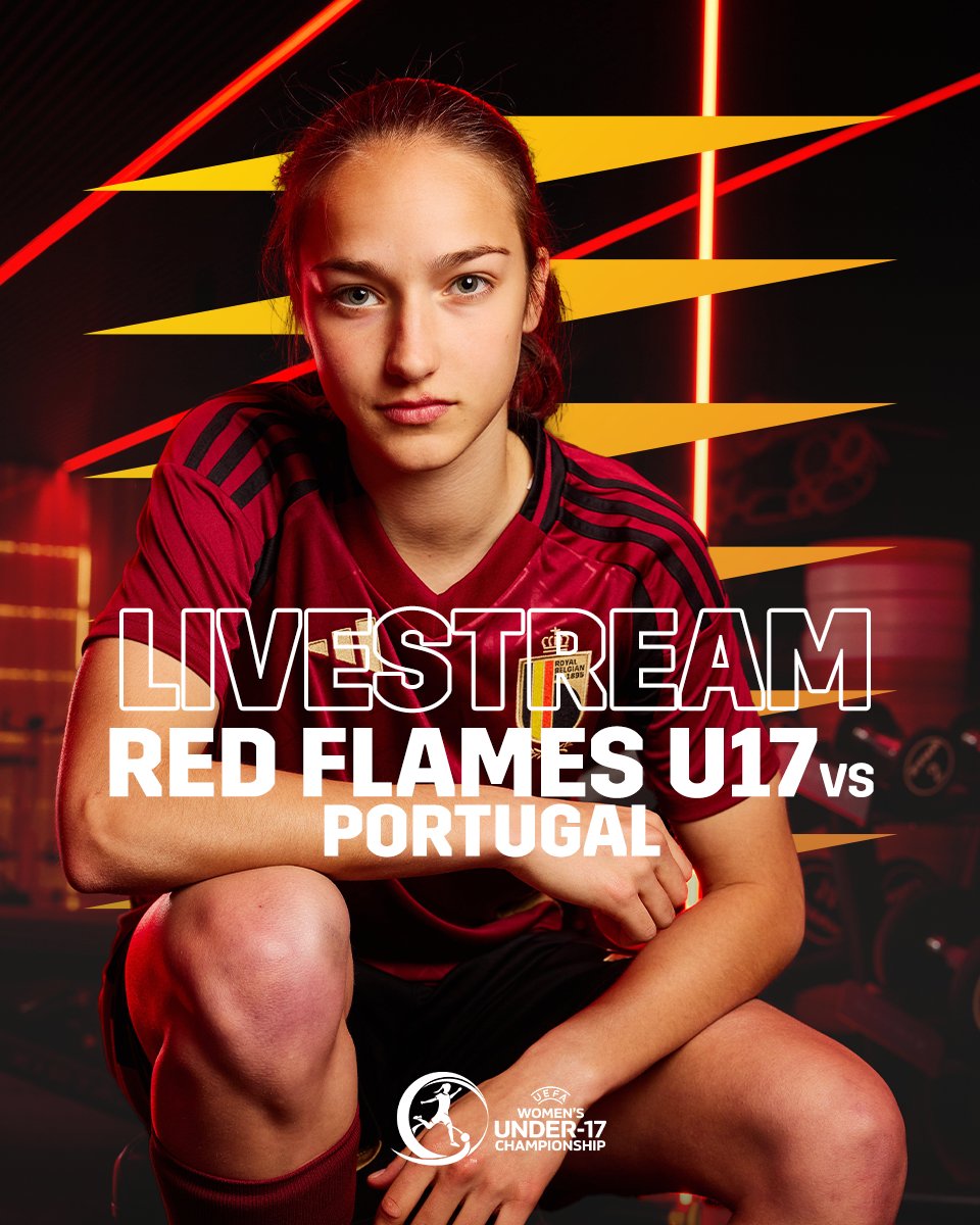 Tune in at 1 pm for the second group match of the Red Flames at #WU17EURO🇧🇪🇵🇹 @RTBFsport ➡️ bit.ly/4acueqz @sporza ➡️ bit.ly/3WzYDfo