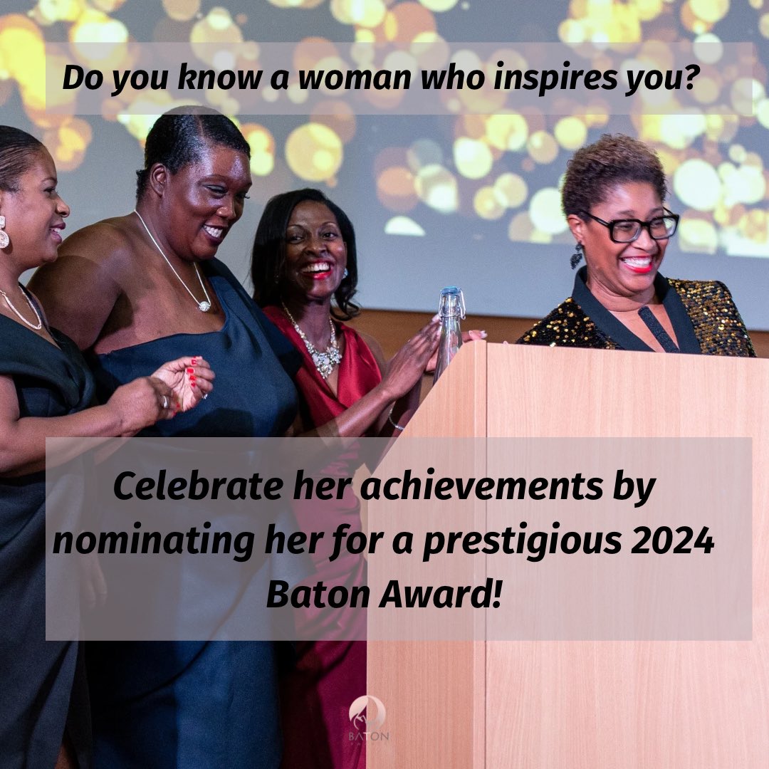 Nominations are OPEN for the 2024 #BatonAwards. Do you know women who are pushing boundaries & making waves? Nominate her for a prestigious Baton Award! With 14 categories to choose from, including the NEW Emergency Services Award. Nominate here: bit.ly/44yRH44