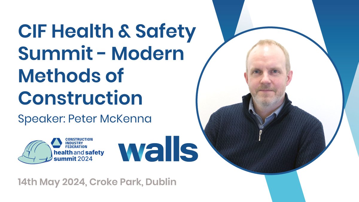 Peter McKenna, Contracts Manager at Walls Construction, will be speaking at The CIF Health & Safety Summit 2024, which takes place on May 14th at Croke Park. See the event details by following the link: cifsafety.ie/agenda/ @CIF_Summits #CIFSafetySummit24