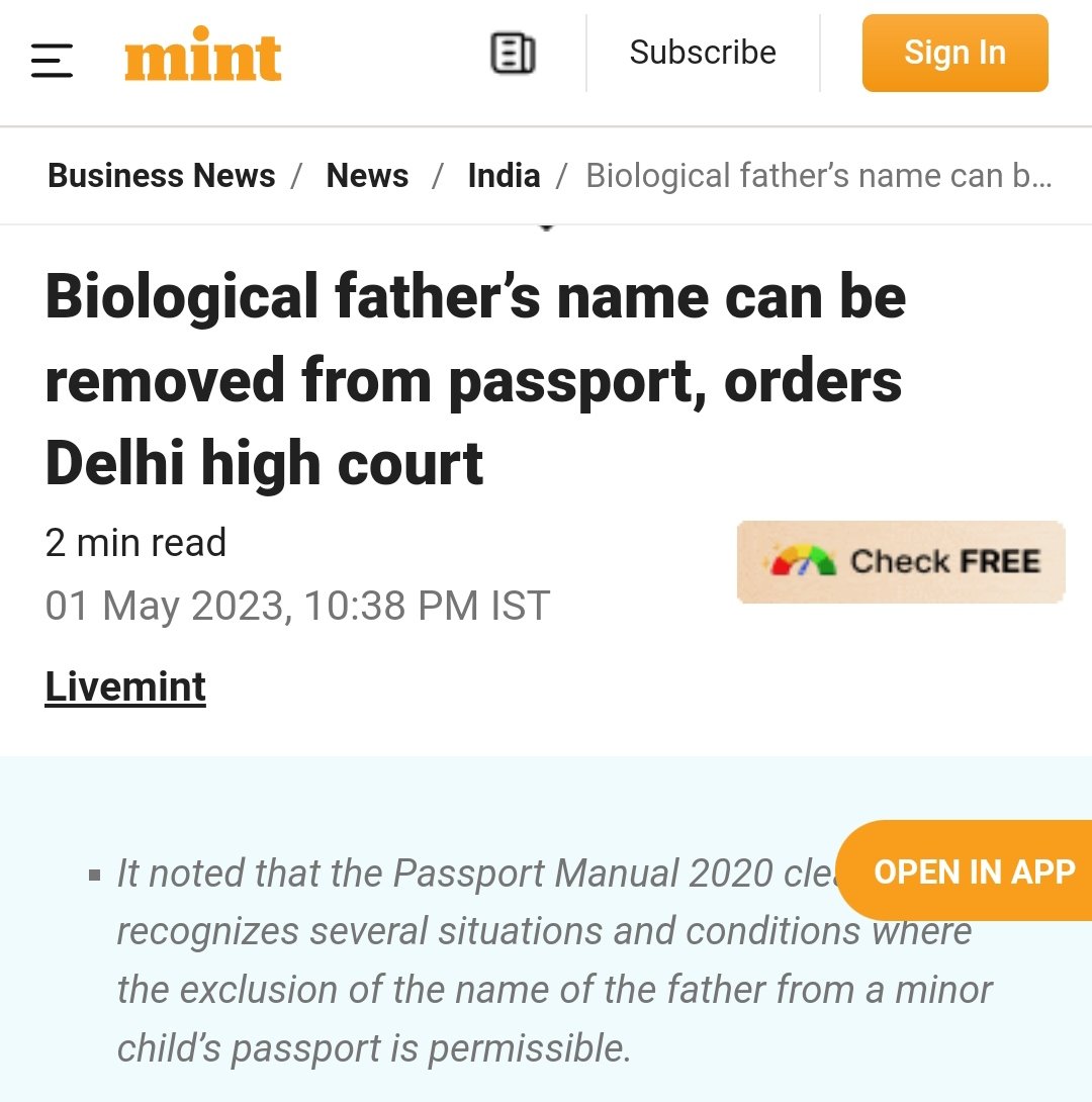 Father's name can be removed from passport, pan card. Father can be stopped from visiting school of the child. Father can be stopped from contacting the child. These are policies of RSS, BJP (and Congress) Sanatanis: All Hindu men must marry early and produce multiple children.