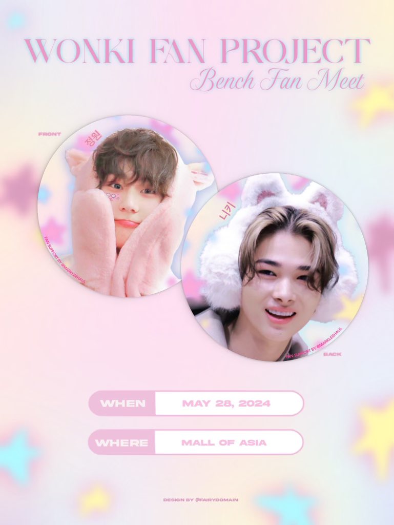 𝒷𝑒𝓃𝒸𝒽 𝒻𝓊𝓃 𝓂𝑒𝑒𝓉 𝒾𝓃 𝓂𝒶𝓃𝒾𝓁𝒶 ⋆˚｡⋆

wonki ᰔ fan support 
by @markleehaul ✮ 

 ⟟  mall of asia
⟢ may 28, 2024

mbf, like, rt 
show proof on d-day

limited quantity ,
strictly 1:1 ratio  .ᐟ 

#ASweetExperienceWithBENCH 
#ENHYPEN_JUNGWON 
#ENHYPEN_NI_KI