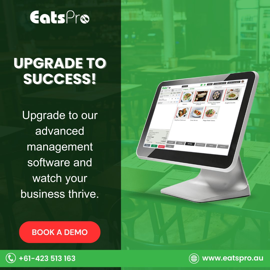 Calling all restaurant owners!
Upgrade to our advanced management software and watch your business thrive.
.
Schedule a demo now!
🌐eatspro.au
📧 eatsproinfo@gmail.com
📞 +61-423513163
.
#upgradenow #demorequest #businessgrowth #eatspro #restaurantsoftware