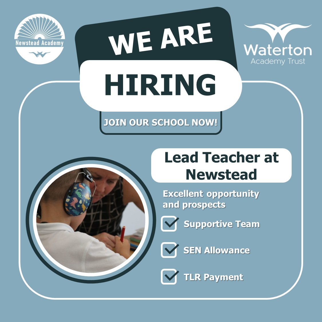 ⏳ Deadline Approaching! 🗓️ Closing Date: Monday 13th May 🏫 @NewsteadAcademy seeks an inspirational Lead Teacher 📧 Don't miss out on this opportunity to make a difference! 🔗 Apply today: watertonacademytrust.org/recruitment #EducationCareers #TeachingJobs