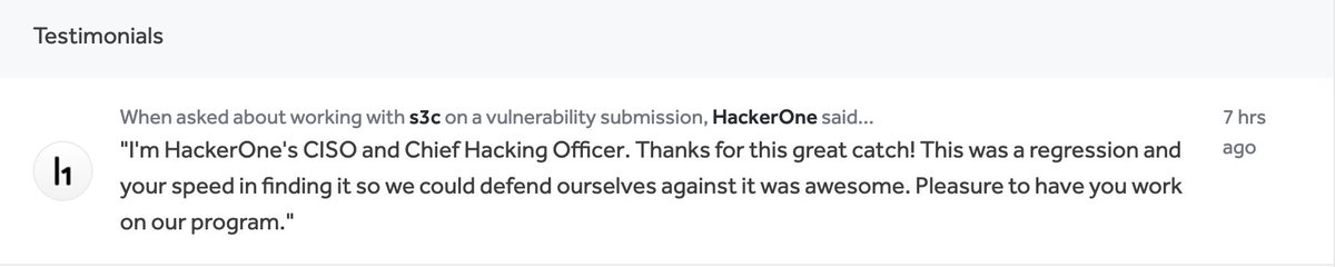 Thank you, @Hacker0x01, for your kind feedback!

#BugBounty #hackerone