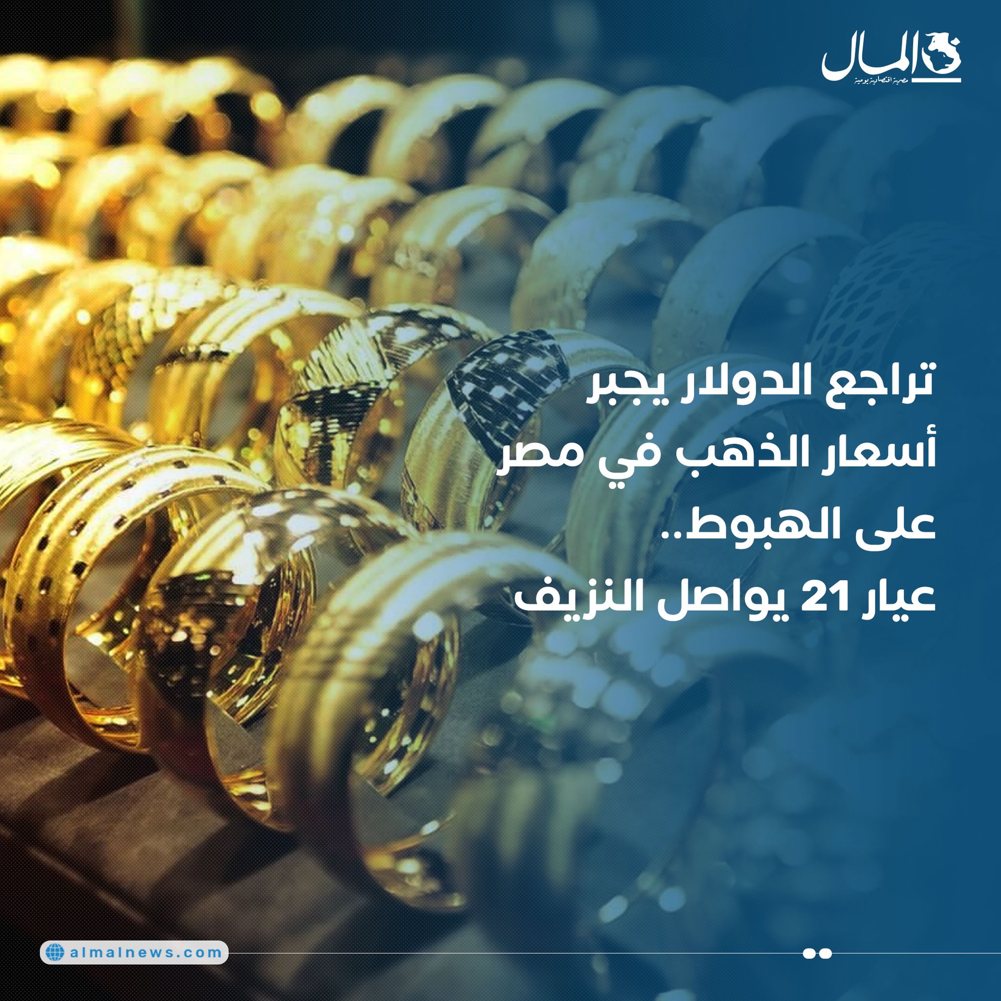 تراجع الدولار يجبر أسعار الذهب في مصر على الهبوط.. عيار 21 يواصل النزيف. للتفاصيل 