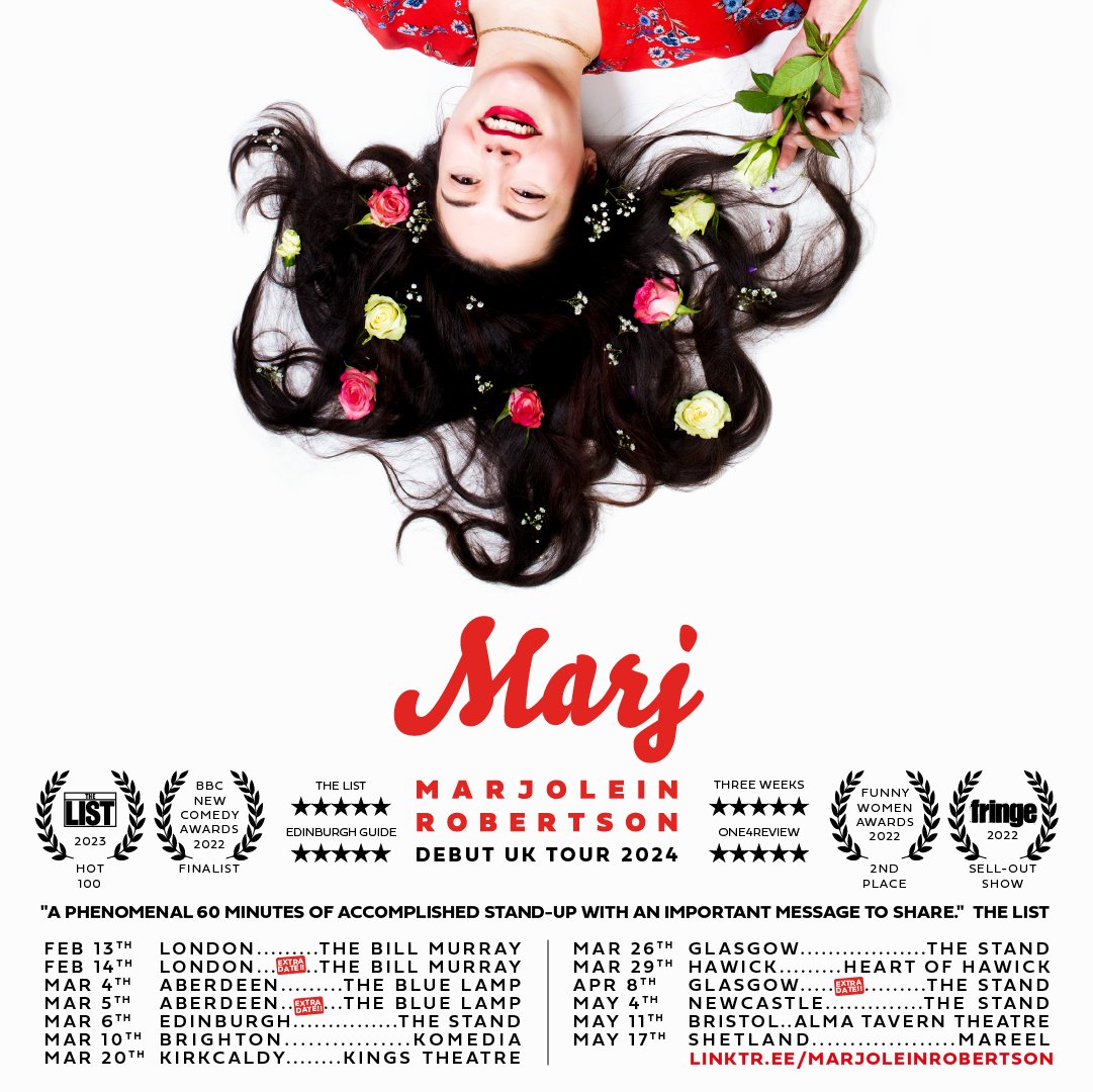 💐💐 TONIGHT 💐💐 @MarjoleinR brings her critically-acclaimed show Marj to @CPXMCR with support from @hannahtheplatt. Still some tickets available here: alovelytime.co.uk/what-s-on See you later!