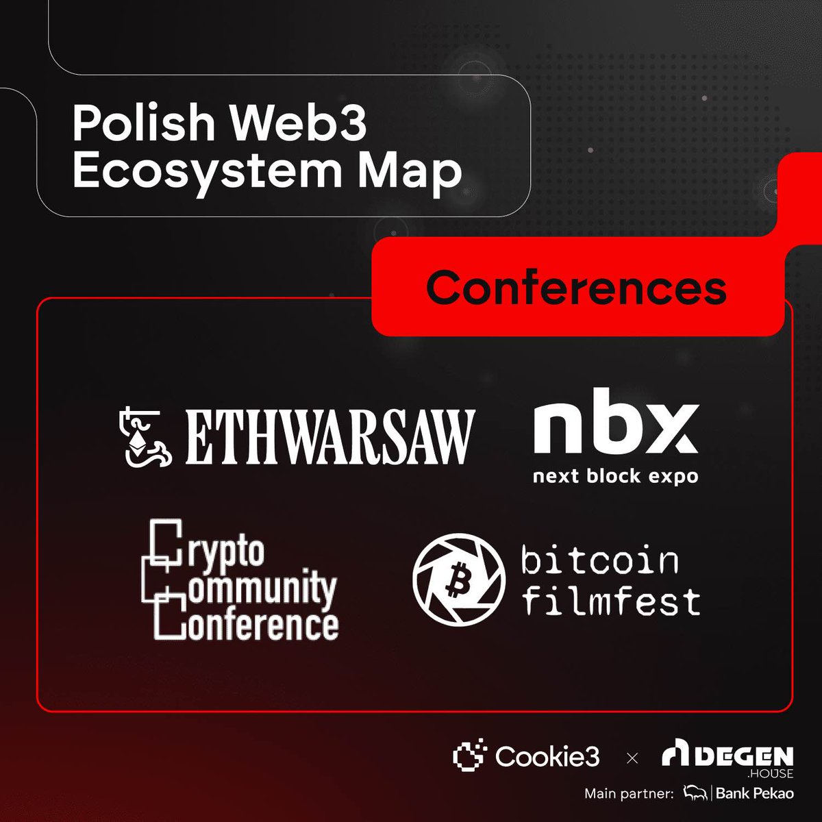 🎉 Conferences

@nextblockexpo
@ETHWarsaw 
@bitcoinfilmfest 
@cryptoeventpl