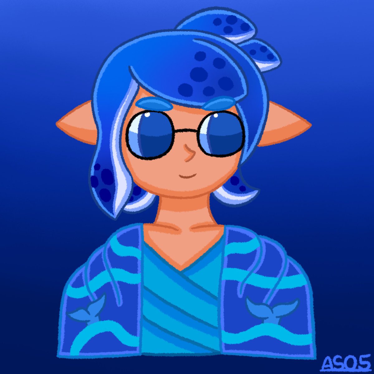 Next comes Hakuso, Caroline’s long lost biological father and the husband of Harumi. 

His redesign here looks slightly better ever since I drew him only once, and honestly I’m glad this redo came out well.

💙/🔄s are welcomed!

#ArtistOnTwitter #AS05 #SplatoonArt #SplatoonOC