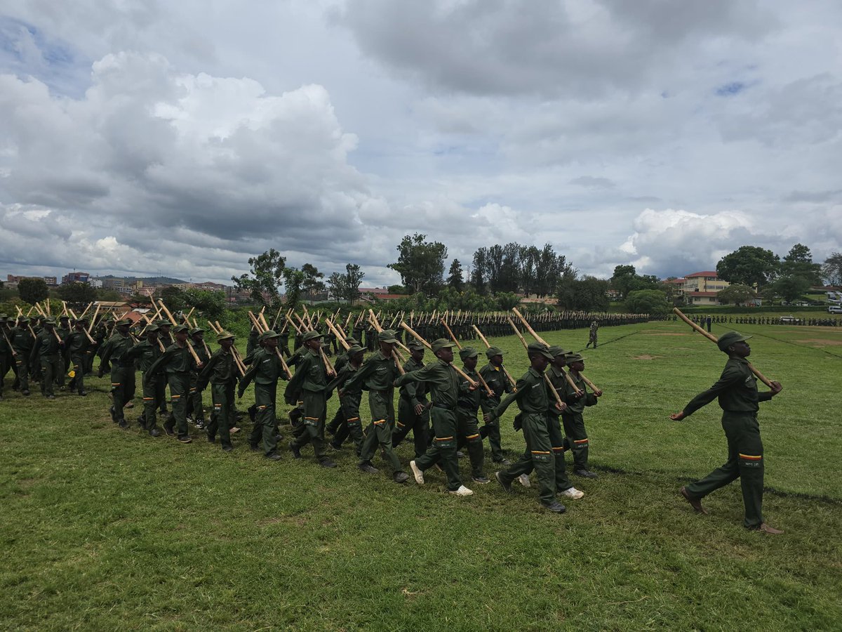 Today Hon Minister Dr @BalaamAteenyiDr in the company of Hellen Saku Commissioner Patriotism secretariate office of the President, Officiated at the closing ceremony for patriotism at Ntare School Mbarara this afternoon.