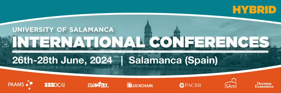 📣 Welcome to join the upcoming 22nd International Conference on Practical applications of Agents and #MultiAgentSystems, which will be held on 26–28 June 2024, in Salamanca, Spain . 🔗 Conference website: paams.net #openaccess #electronics @paams_events