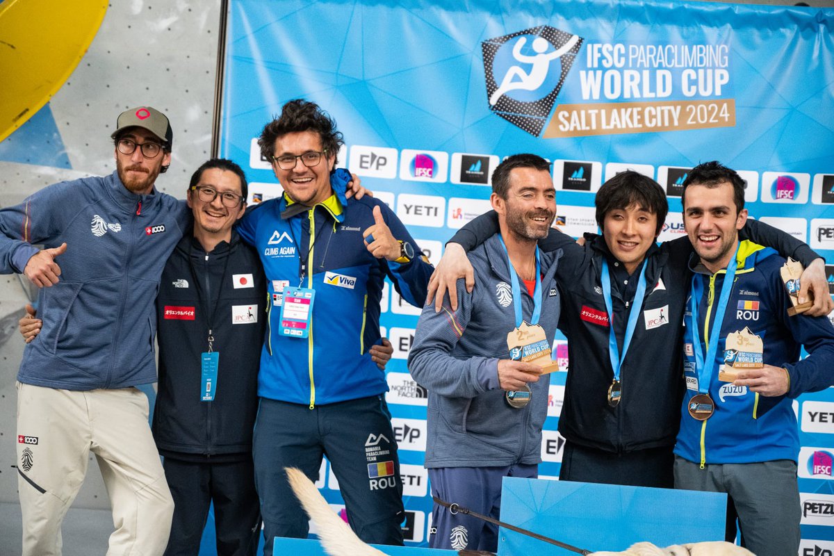 #Salt Lake City → Oro para Iván Muñoz y Plata para Francisco Javier Aguilar y Guillermo Pelegrín en la Copa del Mundo de Paraescalada 🥇🥈🥈 @depespana @deportegob @COE_es 👀📰 → fedme.es/noticias #paraescalada #paraescaladadeportiva #SomosMontaña #montañaESP #IFSC