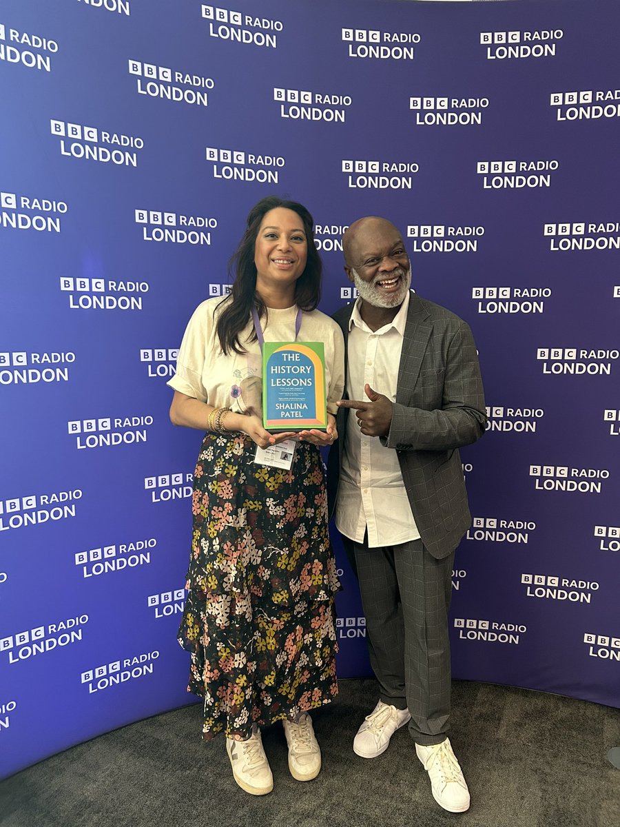 Thank you so much to @BBCRadioLondon and @EddieNestorMBE for having me on the show to talk about my book The History Lessons @iconbooks - and for always showing me so much love and support! So nice to be in the studio and finally meet in person 🤩
