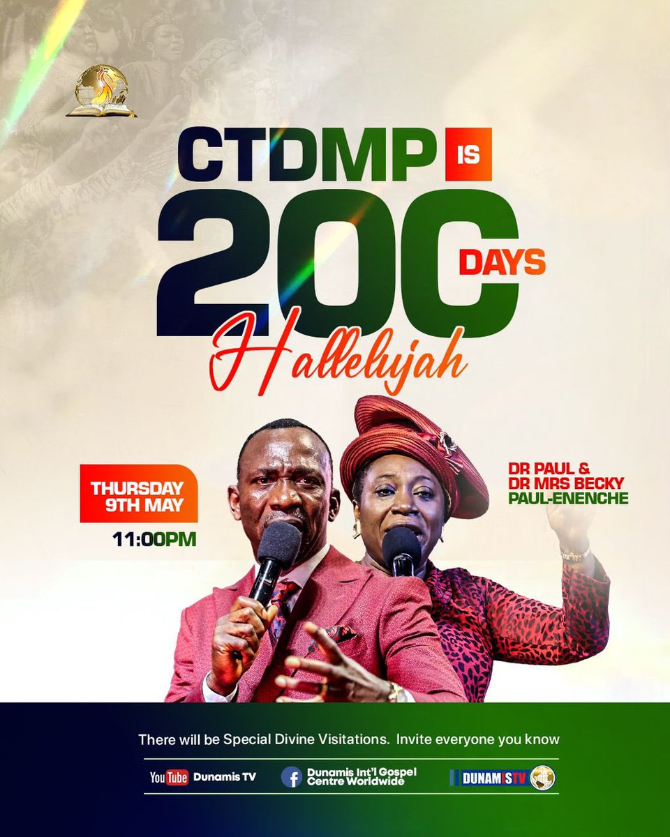 IT IS 200 DAYS ALREADY !!! 200 Days of instant action unction. God has shown Himself faithful through the Commanding The Day Midnight Prayers and we are grateful. Tonight is a night of testimonies. Invite your friends, family and loved ones to connect by 11:00pm GMT +1 when we…