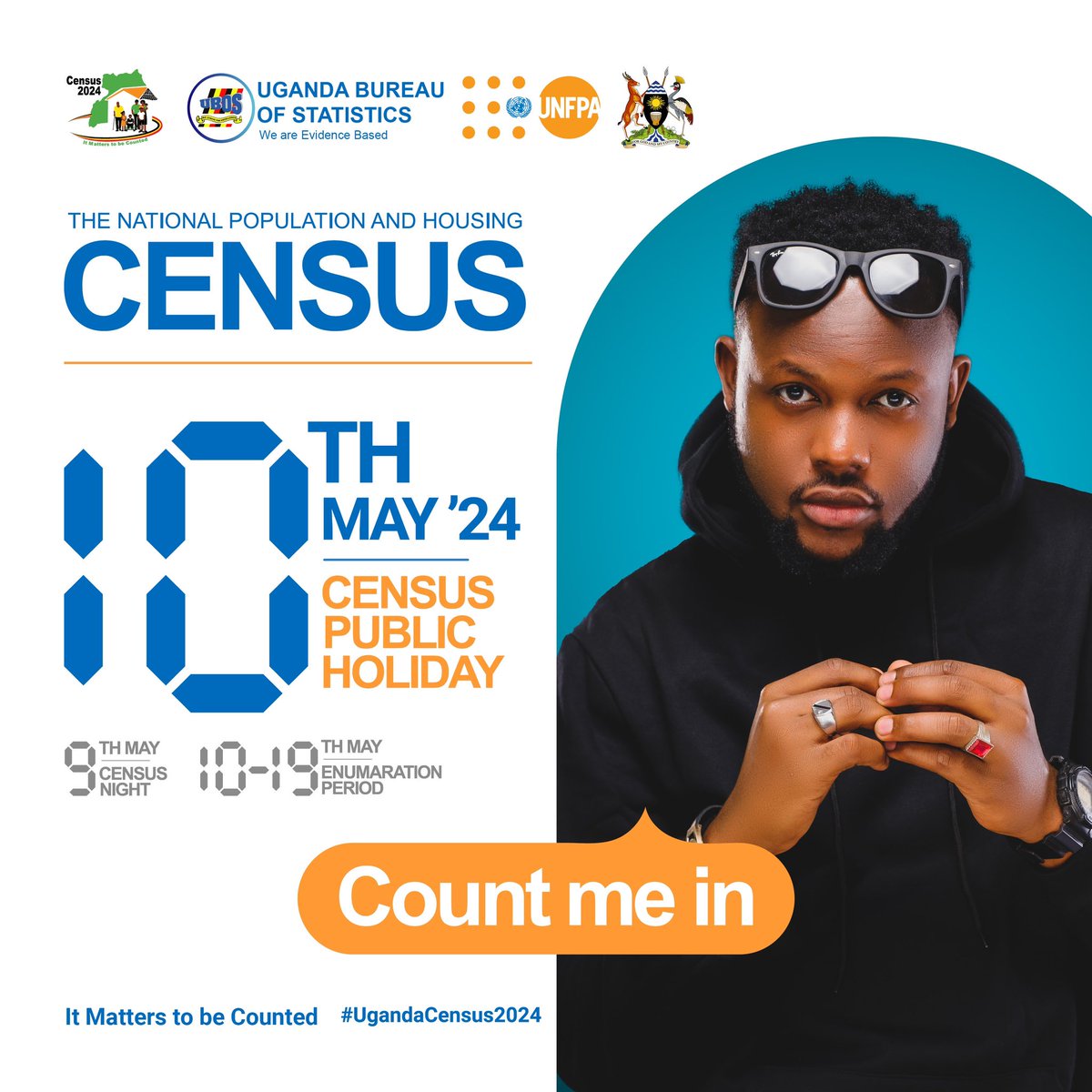 Taking part in the census is our civic duty. Stay home tomorrow, be counted and make your presence known for a better Uganda. Let's do this together balebe bange.

#UgandaCensus2024