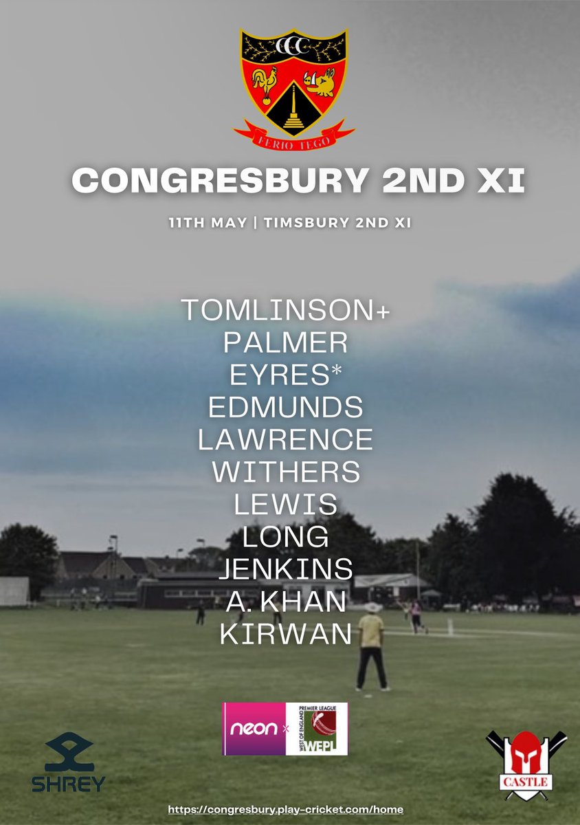 CongresburyCC (@congresburycc) on Twitter photo ๐Saturday squads confirmed!
๐ 1st XI ๐ <a href="/tauntondeanecc/">Taunton Deane CC ๐</a>
๐ก Home
โช๏ธ <a href="/WEPLCricket/">West of England Premier League</a>
๐บ Stream potentially available!
๐ 2nd XI ๐ <a href="/TimsburyCC/">Timsbury CC</a> 2nd XI
๐ Away
โช๏ธ <a href="/BandDCricket/">Bristol & District Cricket</a>
Both teams looking to register their first wins after narrow losses last week!
๐ดโซ๏ธ๐ดโซ๏ธ ๐Saturday squads confirmed!
๐ 1st XI ๐ <a href="/tauntondeanecc/">Taunton Deane CC ๐</a>
๐ก Home
โช๏ธ <a href="/WEPLCricket/">West of England Premier League</a>
๐บ Stream potentially available!
๐ 2nd XI ๐ <a href="/TimsburyCC/">Timsbury CC</a> 2nd XI
๐ Away
โช๏ธ <a href="/BandDCricket/">Bristol & District Cricket</a>
Both teams looking to register their first wins after narrow losses last week!
๐ดโซ๏ธ๐ดโซ๏ธ