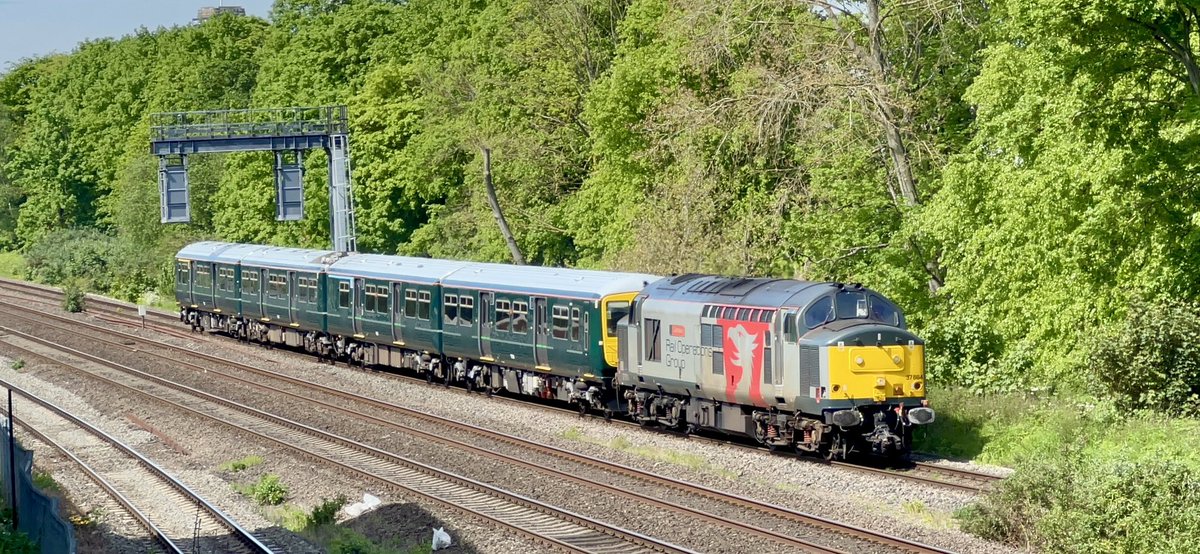 Special move through West Midlands 👀 37884 pulling 769935 from Long Marston to Doncaster Works #Class37 #Class769