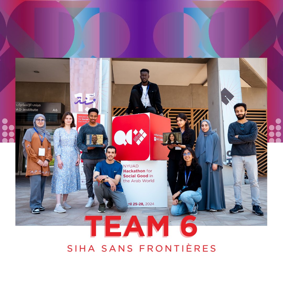 Meet Team 6 - Siha Sans Frontières | صحة بلا حدود. They're using quantum-assisted medical solutions to help doctors in under-resourced regions and support post-war health sector recovery.

#NYUADHackathon2024Teams #NYUADHackathonTeams #NYUADHackathon
